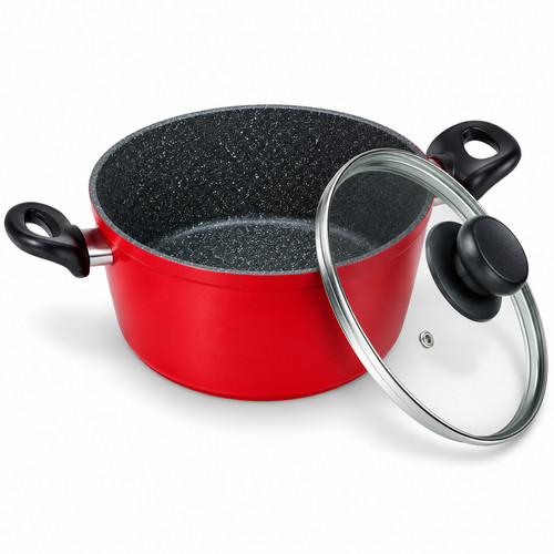 Stoneline kochtopf 24cm - 24cm, rot